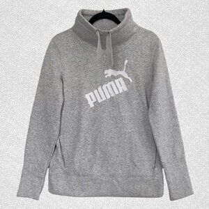 Puma High Cowl Neck Grey Sweater Size M